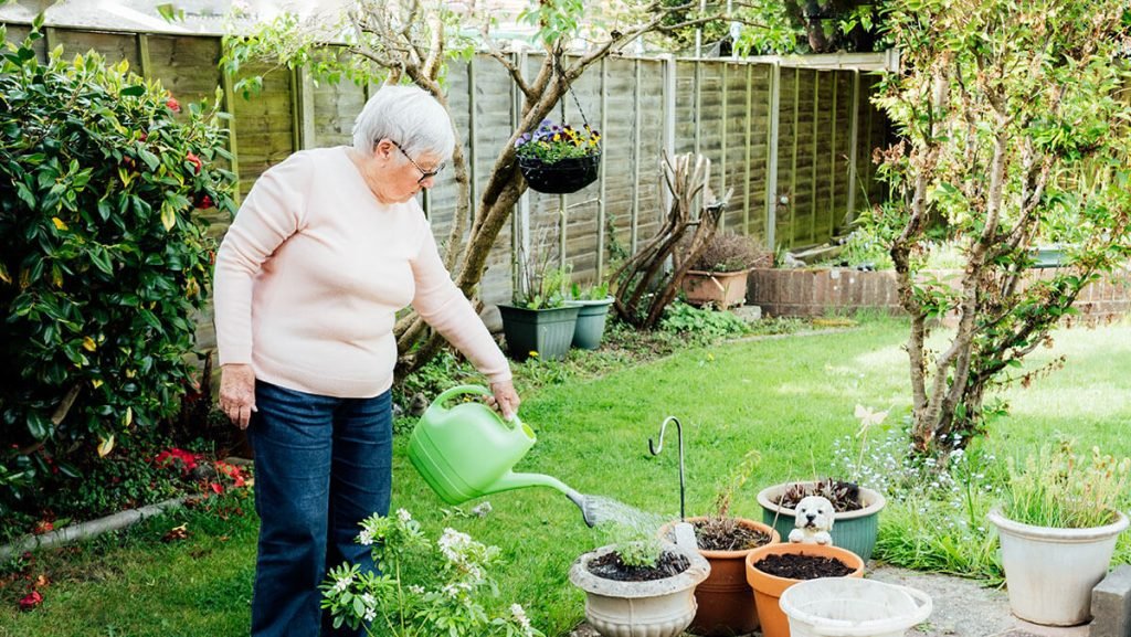 Lady gardening